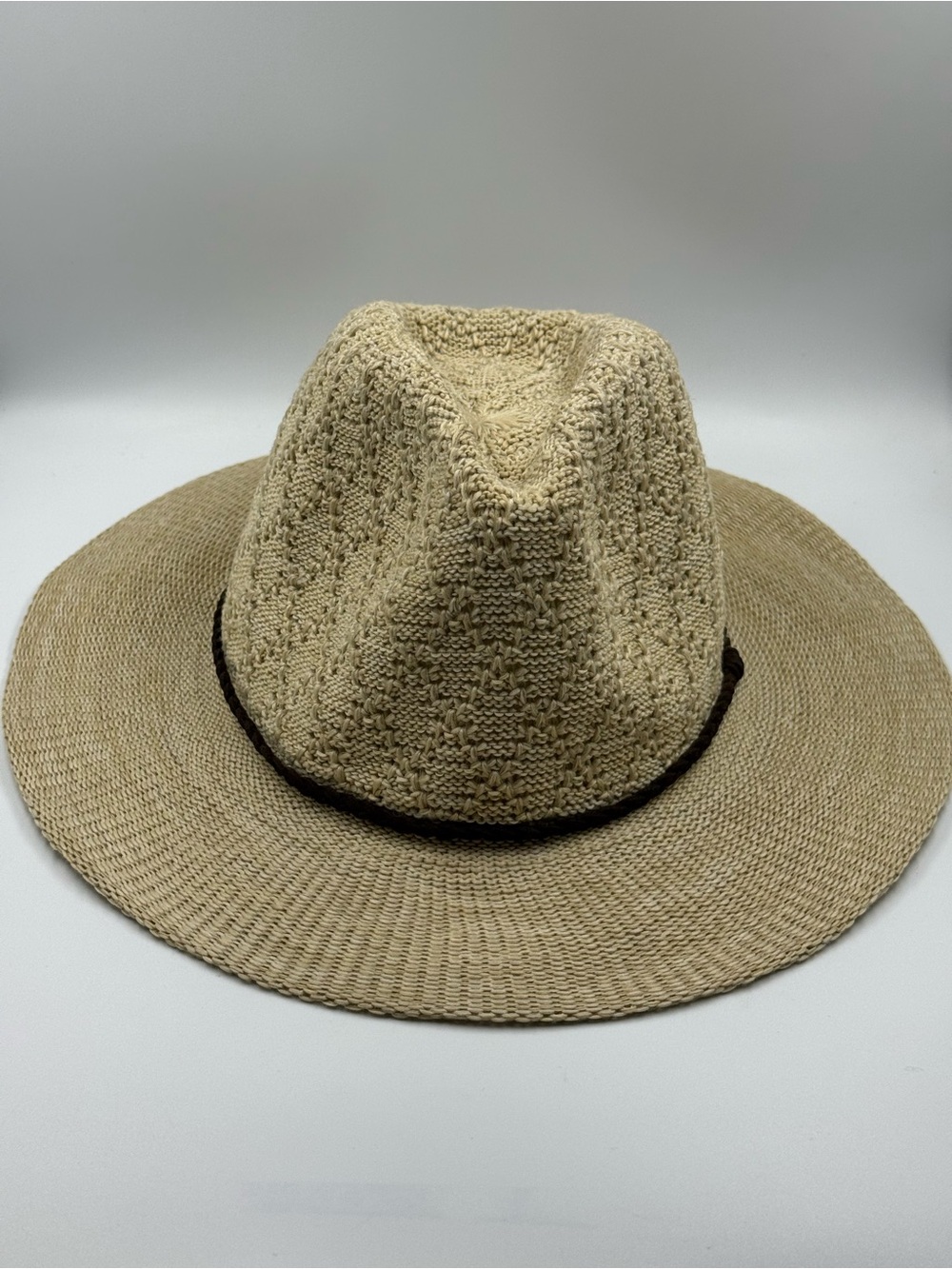 Marcus Adler Woven Sunhat One Size Braid Accent Summer Vacation Resort Casual